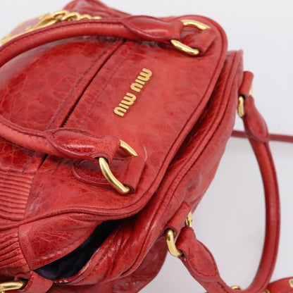 Miu Miu Coffer Convertible Satchel Matelasse Leather, Red, Leather, Handbag