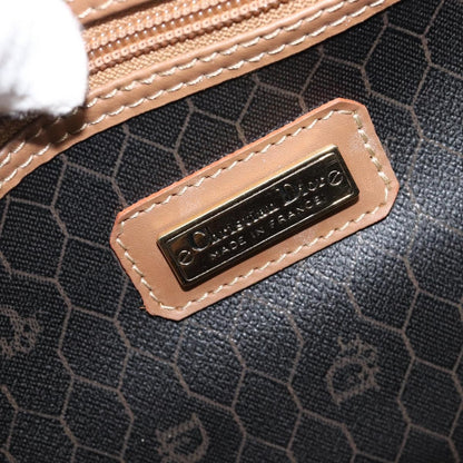 Christian Dior Vintage Honeycomb Boston Canvas and Leather, Black, Canvas, Travel Bag