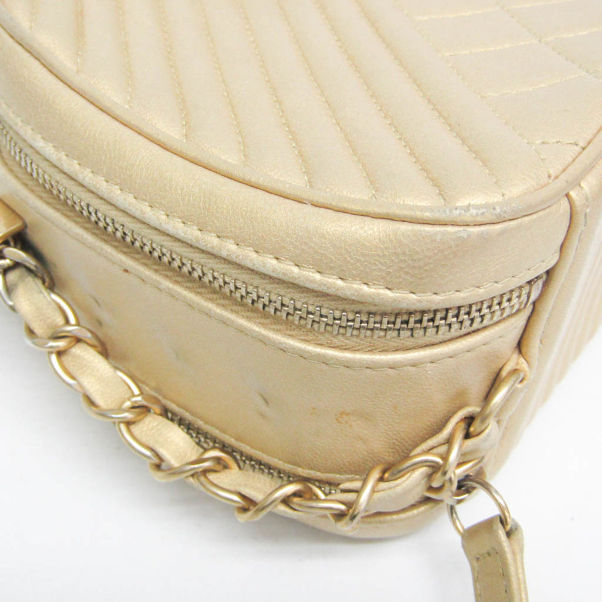 Chanel Vintage Camera Tassel Quilted Leather, Gold, Leather, Handbag