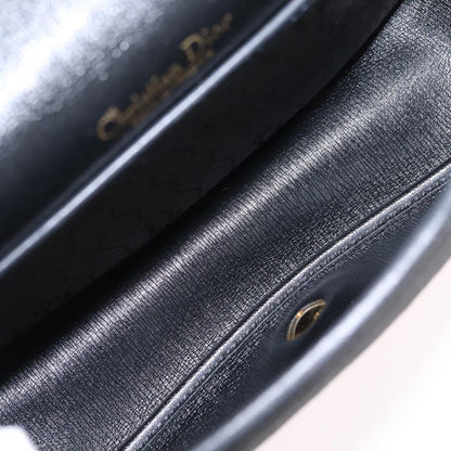 Christian Dior Vintage Honeycomb Canvas, Black, Canvas, Shoulder Bag
