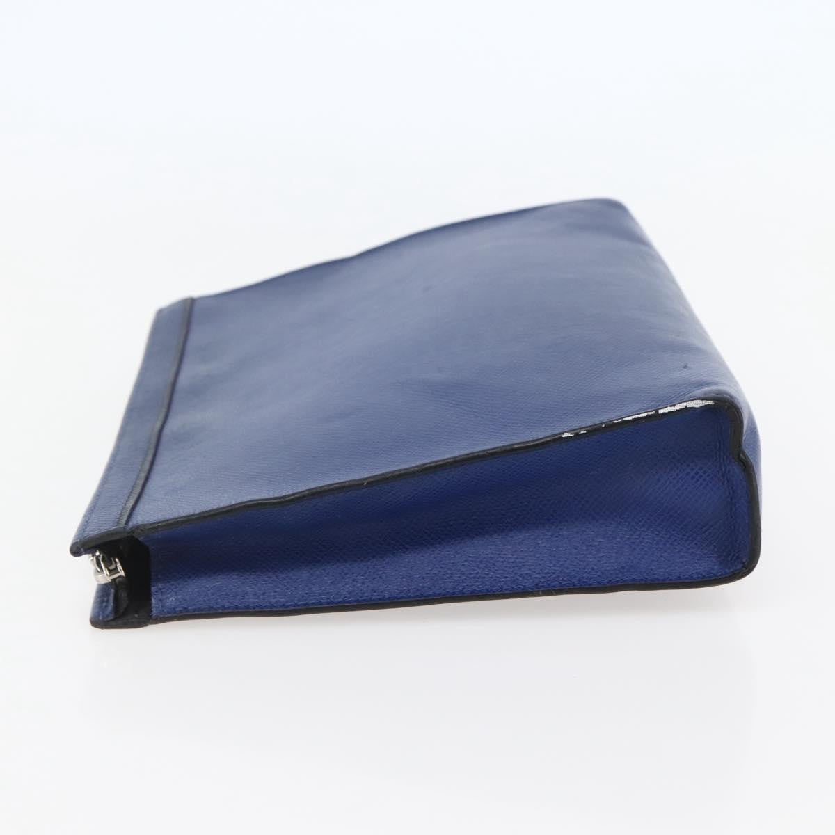Louis Vuitton Pochette Voyage Taiga Leather, Blue, Leather, Clutch