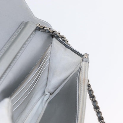 Chanel Reissue 2.55 Wallet on Chain Quilted Lambskin, Silver, Leather, Crossbody Bag