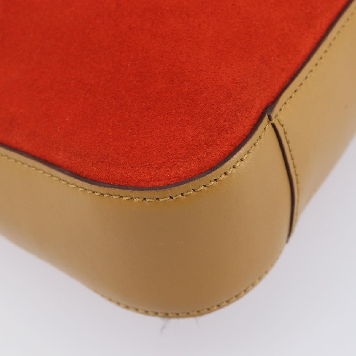 Gucci Vintage Zip Hobo Leather & Suede, Red, Suede, Shoulder Bag