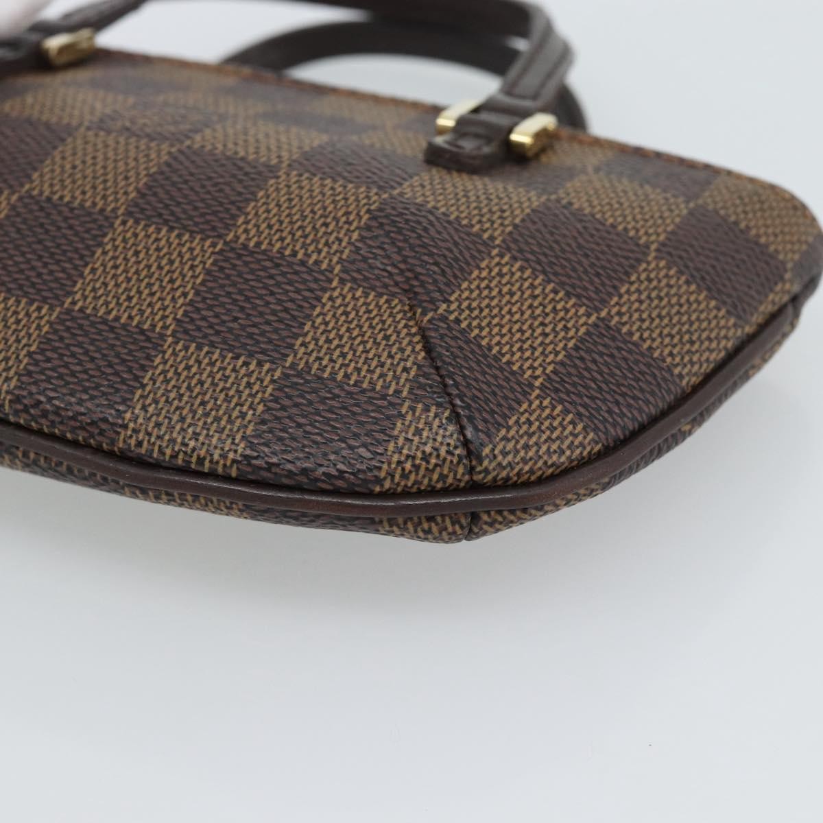 Louis Vuitton Manosque Pochette Damier, Brown, Canvas, Clutch