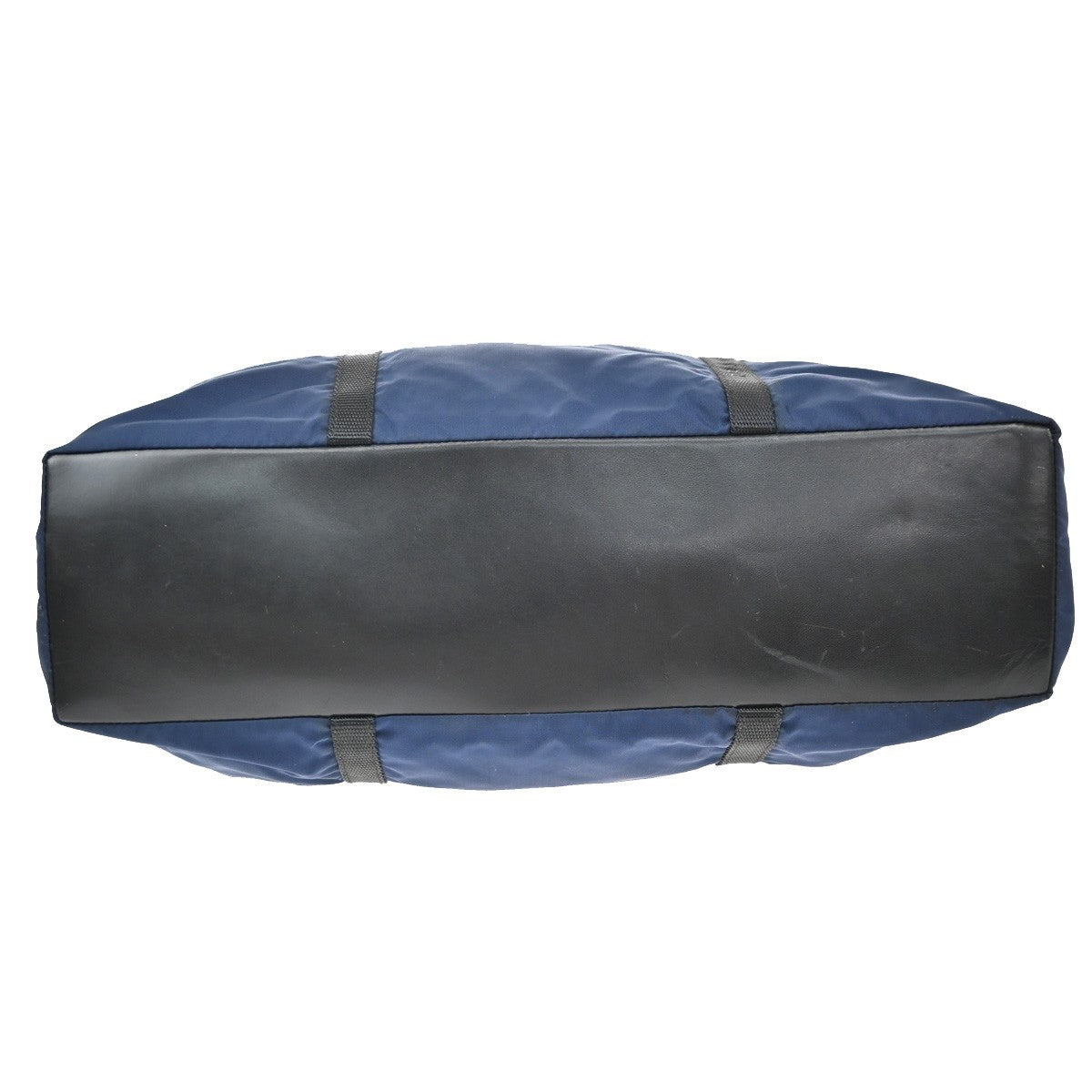 Prada Shoulder Canvas and Leather, Blue, Nylon, Shoulder Bag