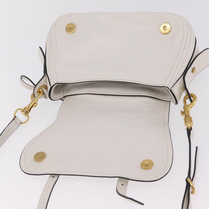 Miu Miu Grace Lux Leather, White, Leather, Shoulder Bag