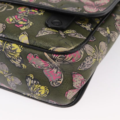 Loewe Messenger Printed Leather, Green, Leather, Handbag