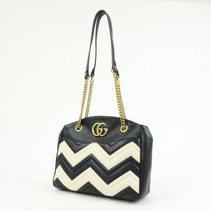 Gucci GG Marmont Chain Matelasse Leather, Black, Leather, Crossbody Bag