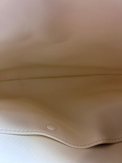 Valentino Garavani Ruffle Shoulder Bag Leather, White, Leather, Shoulder Bag