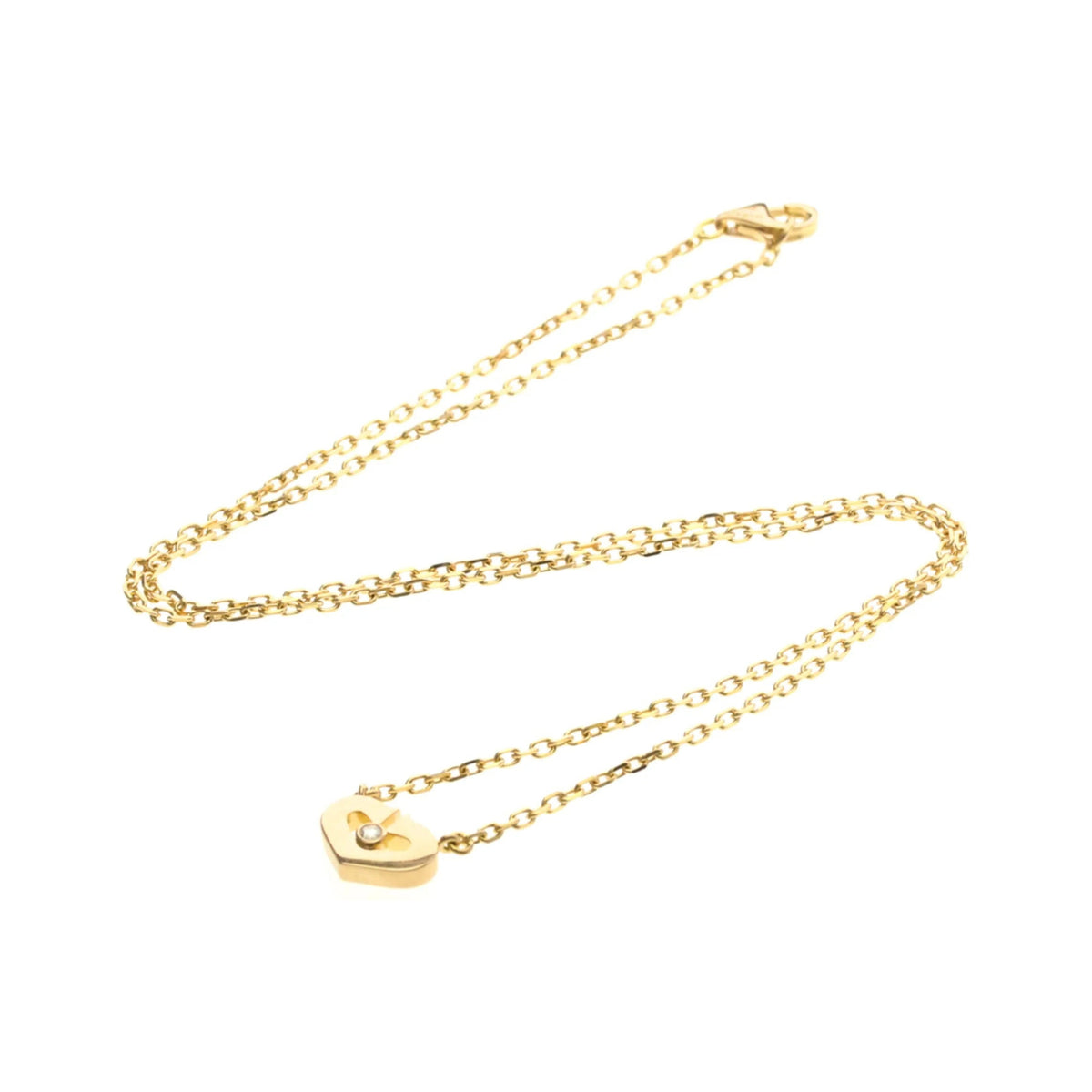Cartier C Heart de Cartier Pendant 18K Rose Gold with Diamond, Gold, Pink Gold, Necklace