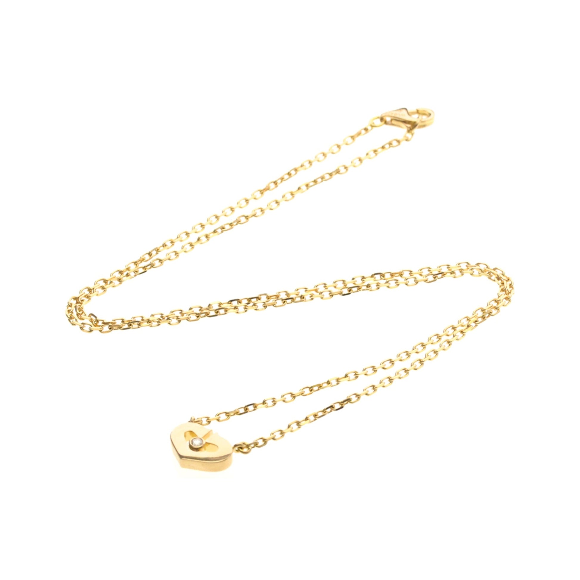 Cartier C Heart de Cartier Pendant 18K Rose Gold with Diamond, Gold, Pink Gold, Necklace