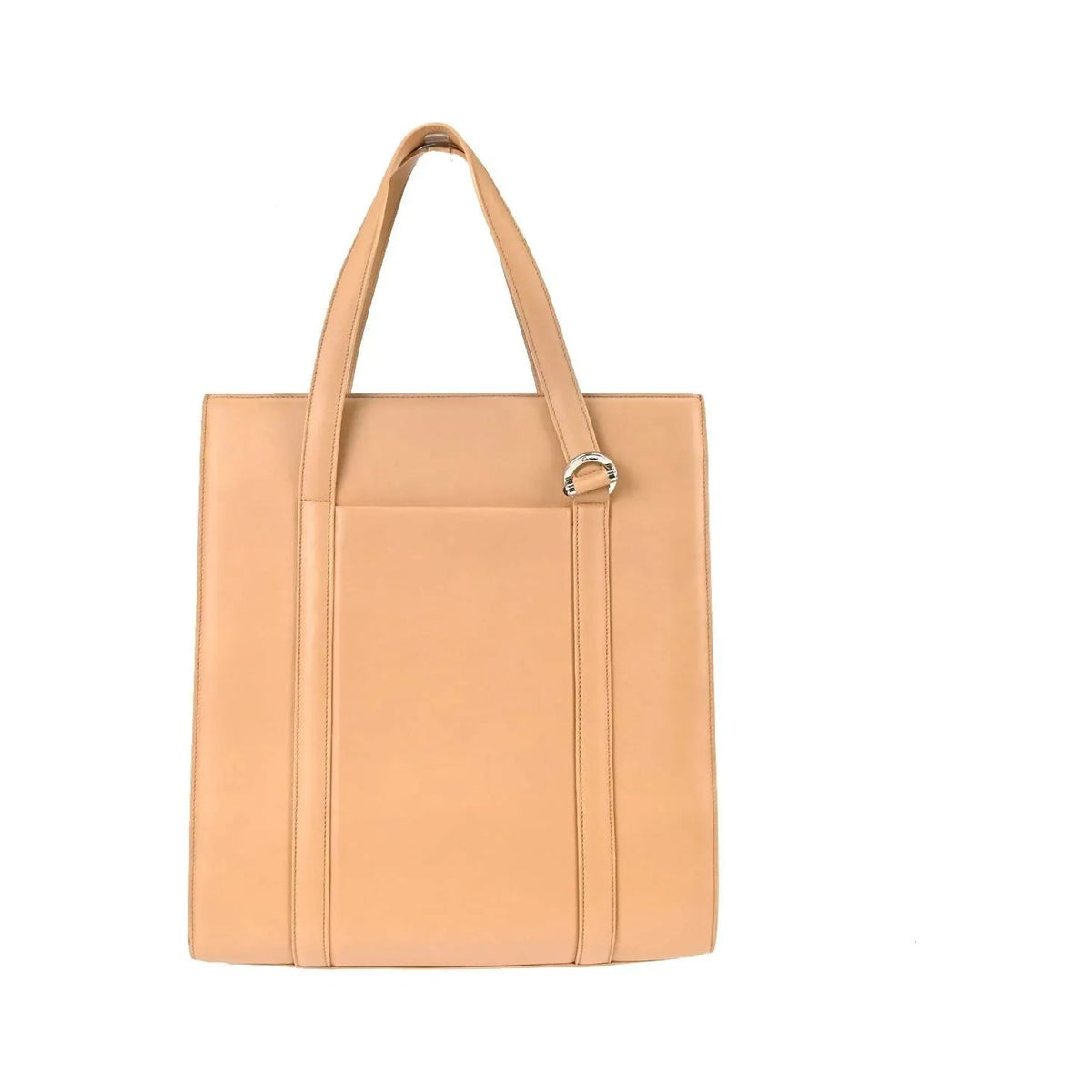 Cartier Cabochon Leather, Beige, Leather, Handbag