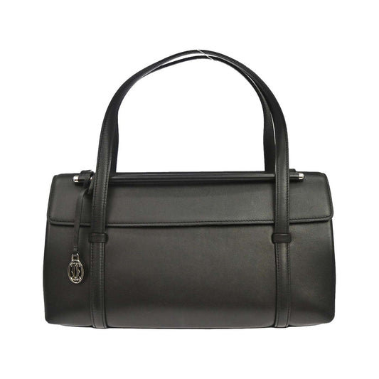 Cartier Cabochon Leather, Black, Leather, Handbag