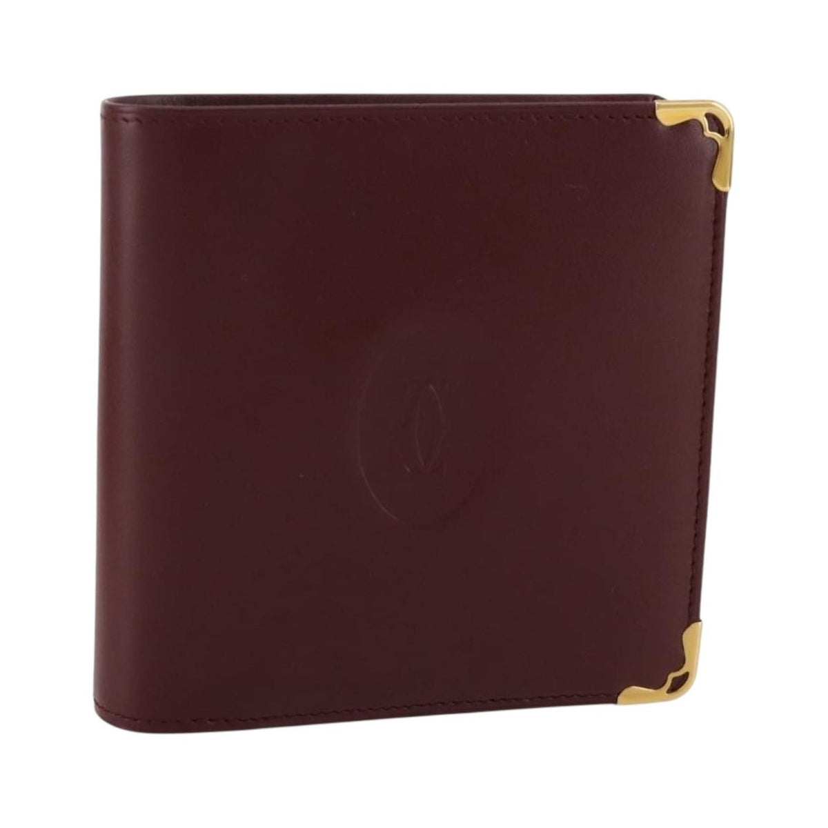Cartier Coin Purse Must de Cartier Leather, Burgundy, Leather, Wallet