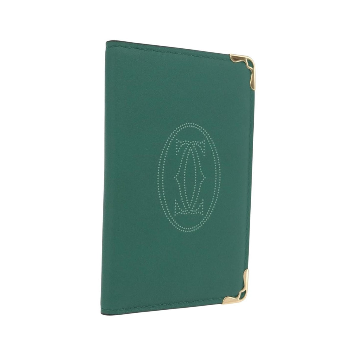 Cartier Coin Purse Must de Cartier Leather, Green, Leather, Wallet