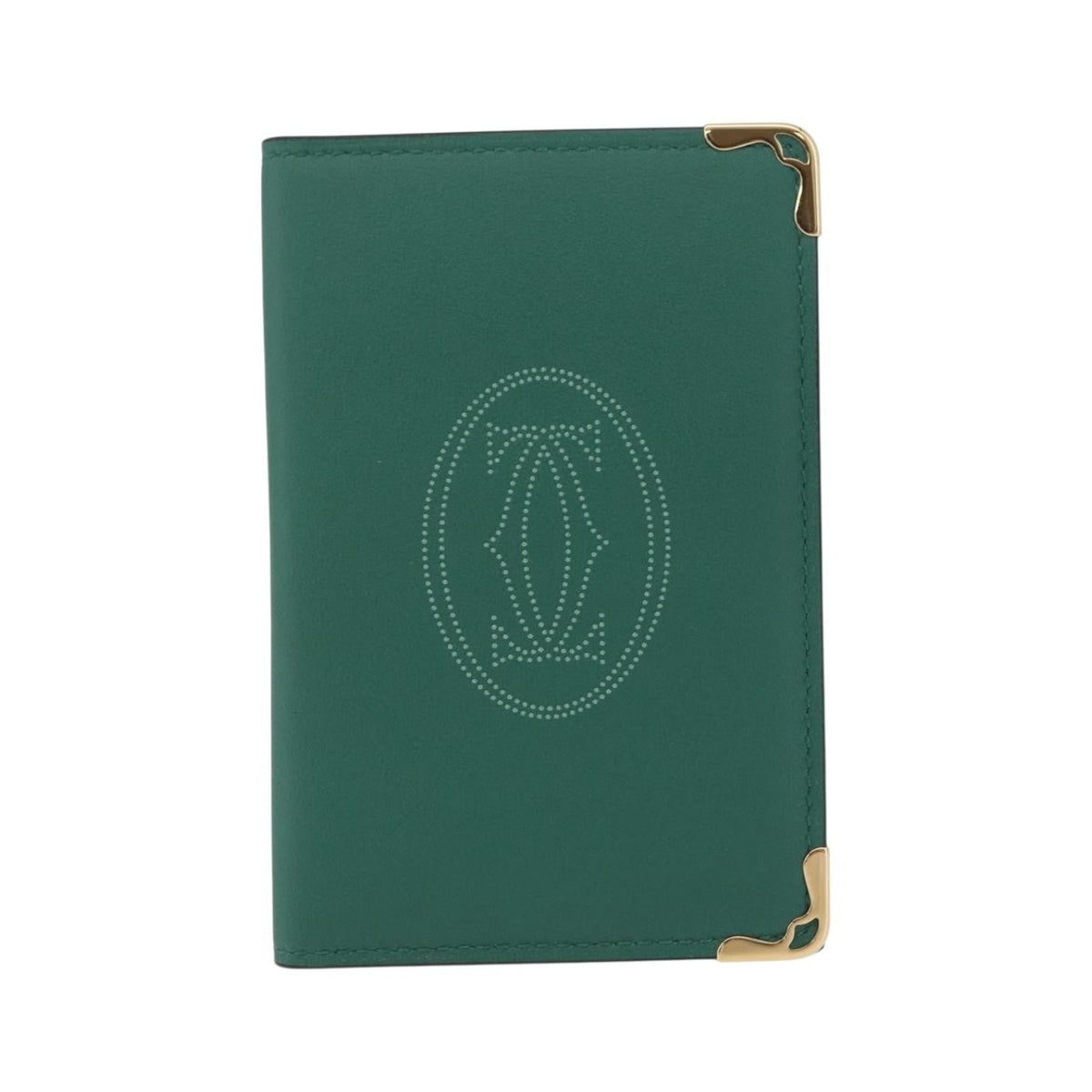 Cartier Coin Purse Must de Cartier Leather, Green, Leather, Wallet