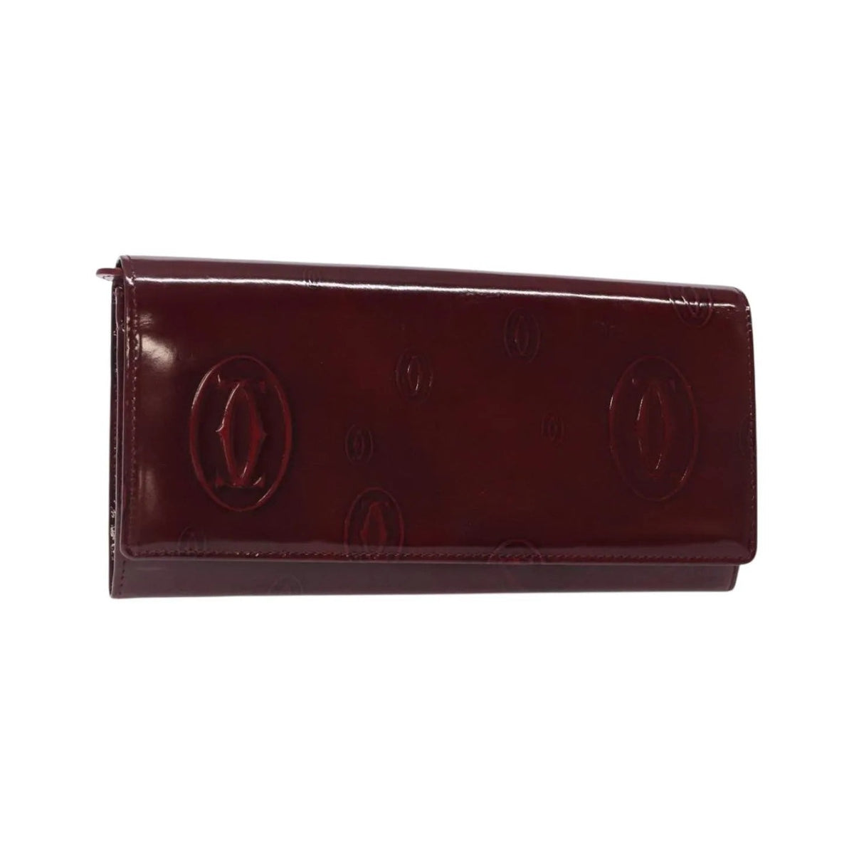 Cartier Happy Birthday Long Patent leather, Burgundy, Patent Leather, Wallet