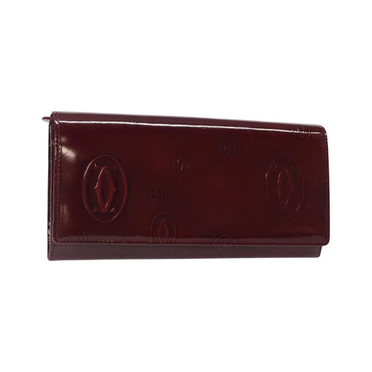Cartier Happy Birthday Long Patent leather, Burgundy, Patent Leather, Wallet