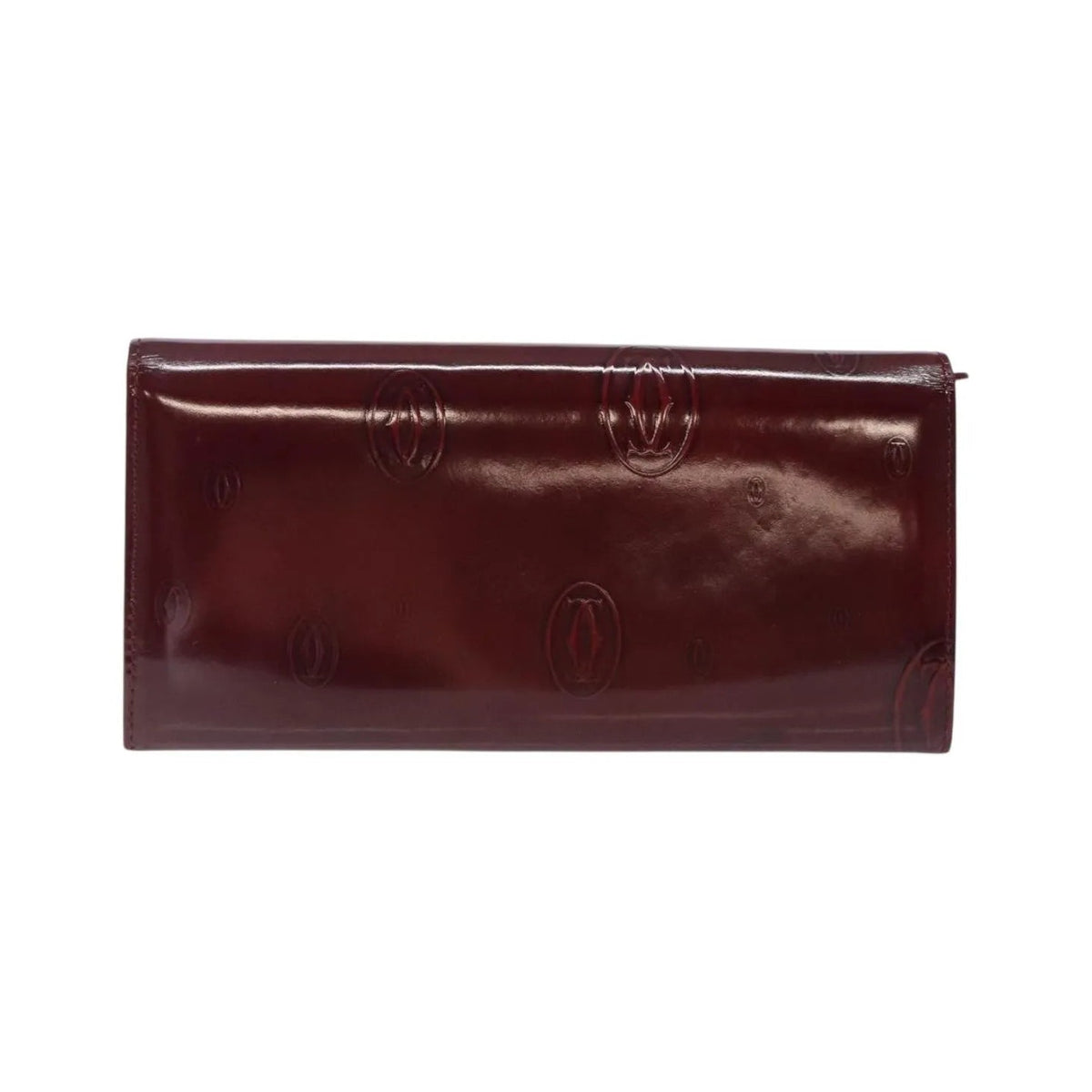 Cartier Happy Birthday Long Patent leather, Burgundy, Patent Leather, Wallet