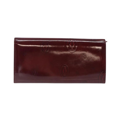 Cartier Happy Birthday Long Patent leather, Burgundy, Patent Leather, Wallet