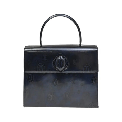 Cartier Happy Birthday Patent Leather, Navy, Patent Leather, Handbag