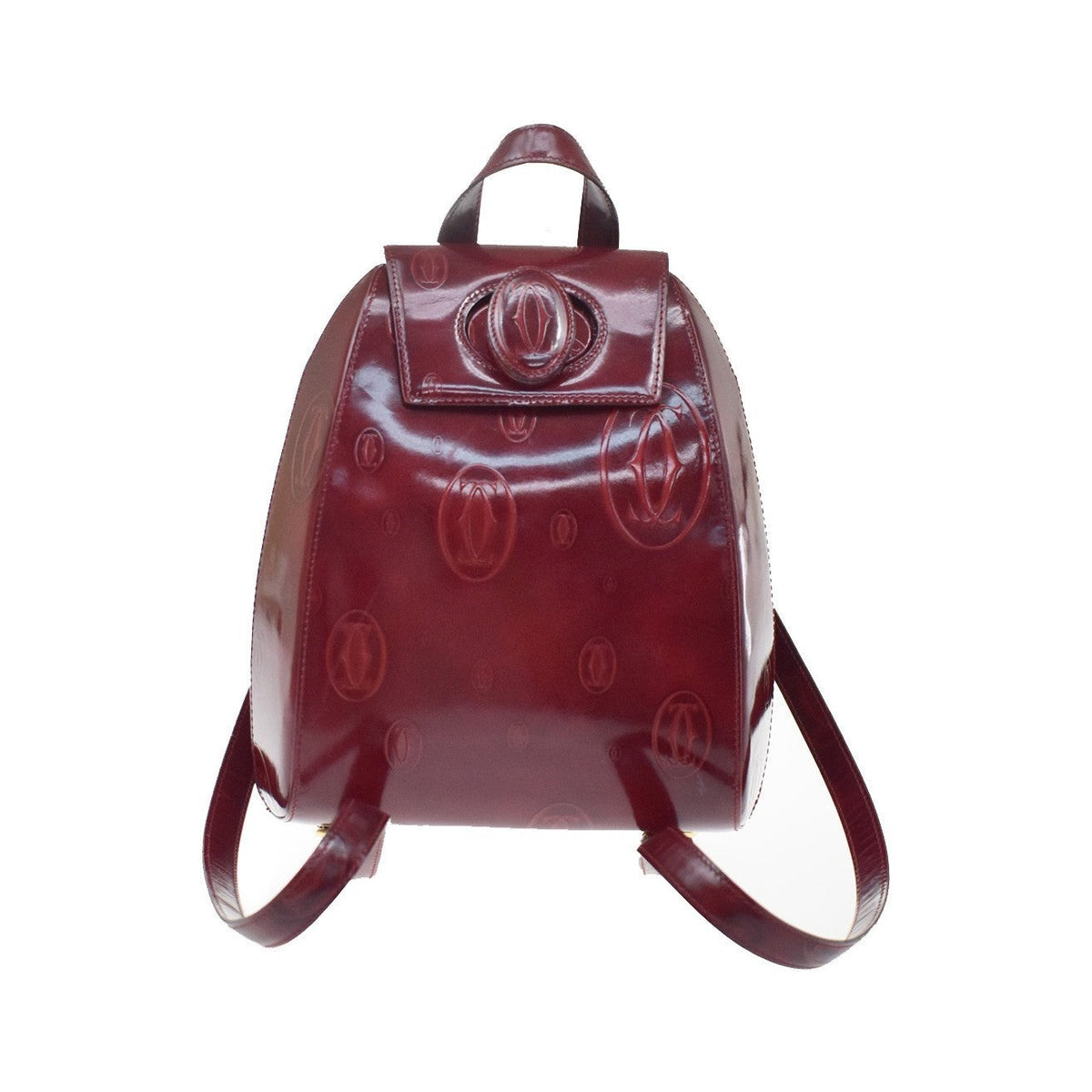 Cartier Happy birthday Patent leather, Burgundy, Patent Leather, Backpack