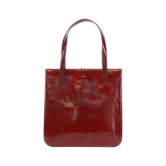 Cartier Happy Birthday Patent Leather, Red, Patent Leather, Handbag