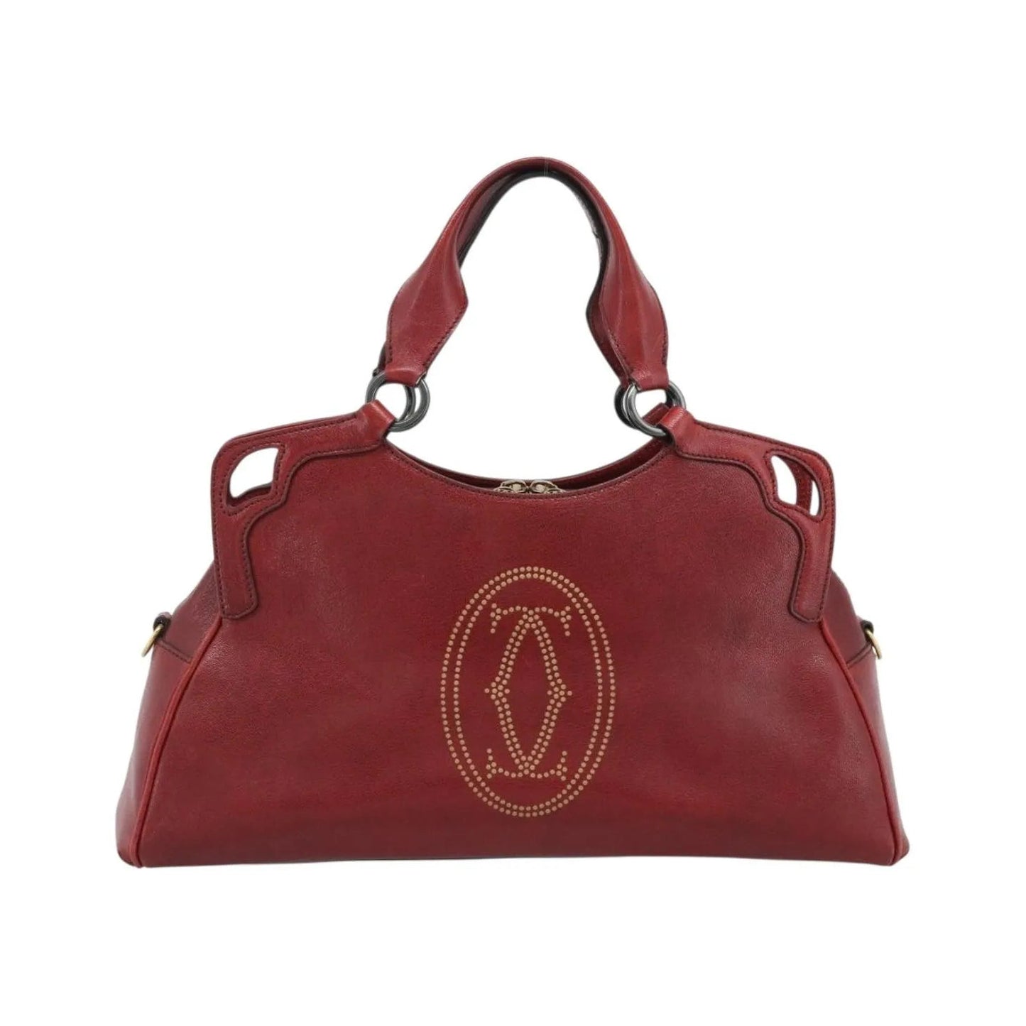 Cartier Marcello Leather, Red, Leather, Handbag