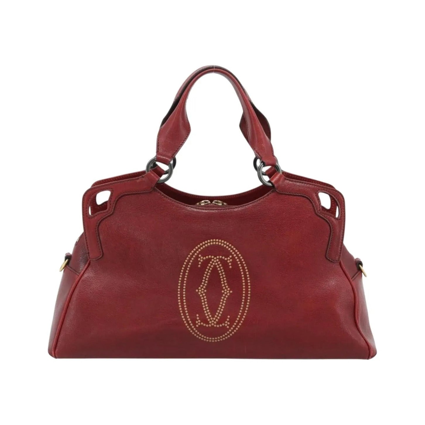 Cartier Marcello Leather, Red, Leather, Handbag