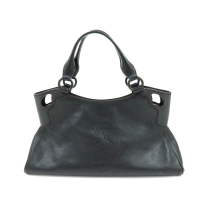 Cartier Marcello Leather, Black, Leather, Handbag