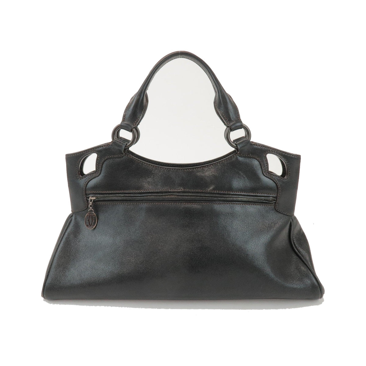 Cartier Marcello Leather, Black, Leather, Handbag