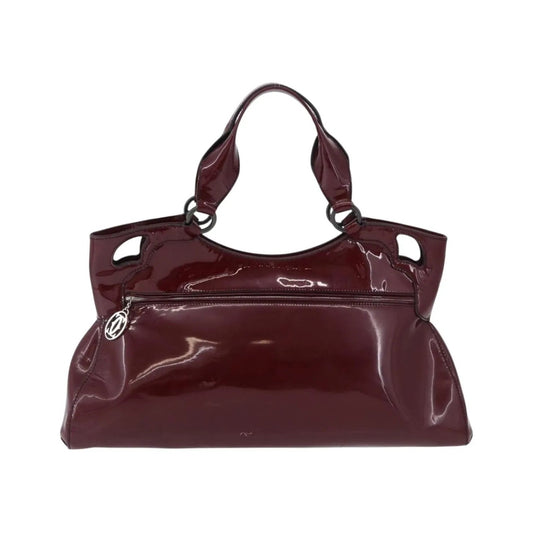 Cartier Marcello Patent leather, Burgundy, Patent Leather, Handbag