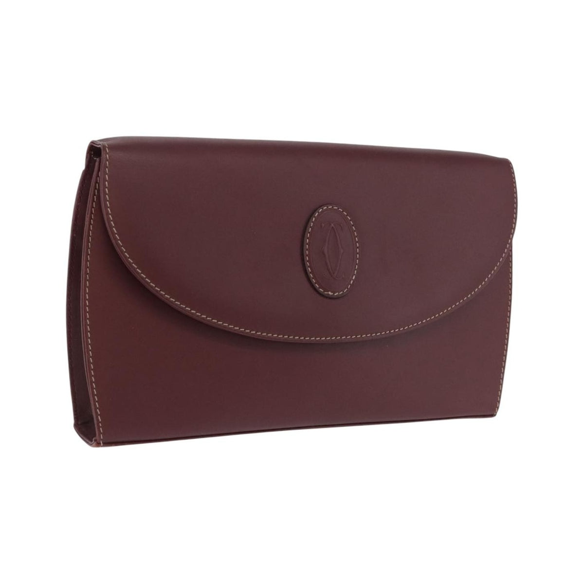 Cartier Must de Cartier Clutch Leather, Burgundy, Leather, Clutch