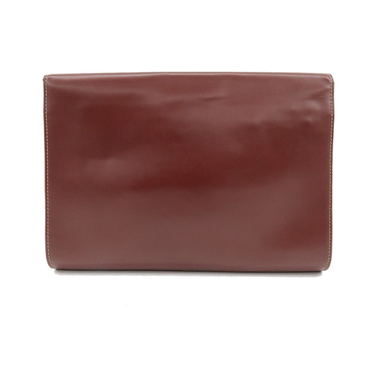 Cartier Must de Cartier Clutch Leather, Burgundy, Leather, Clutch