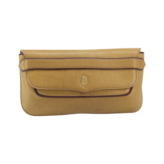Cartier Must de Cartier Clutch Leather, Beige, Leather, Clutch