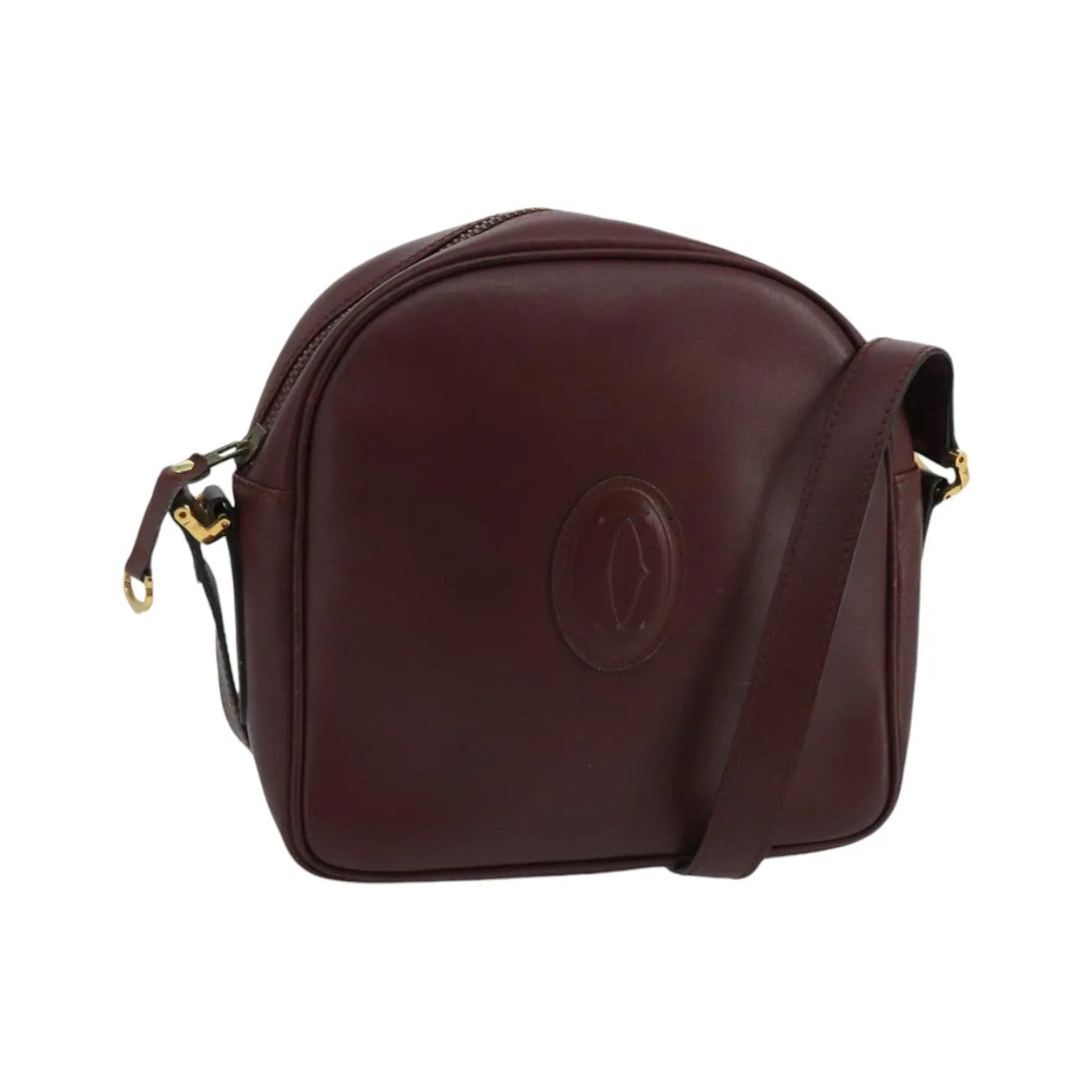 cartier Must de Cartier Leather, Burgundy, Leather, Shoulder Bag