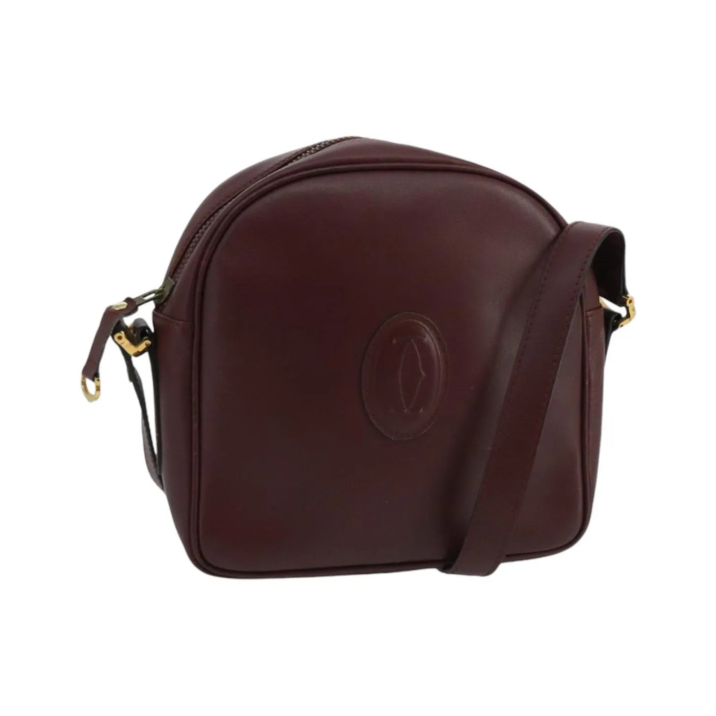 cartier Must de Cartier Leather, Burgundy, Leather, Shoulder Bag
