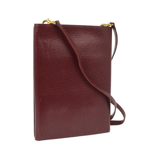 Cartier Must De Cartier Leather, Burgundy, Leather, Clutch