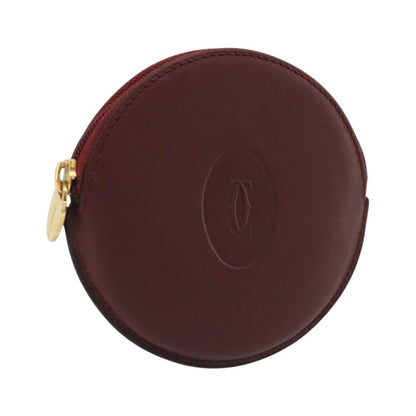 Cartier Must de Cartier Leather, Burgundy, Leather, Wallet