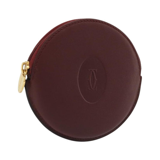 Cartier Must de Cartier Leather, Burgundy, Leather, Wallet