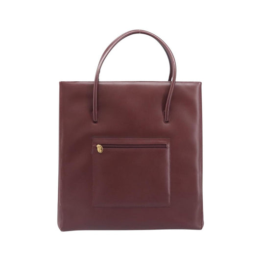 Cartier Must Line Leather, Burgundy, Leather, Handbag