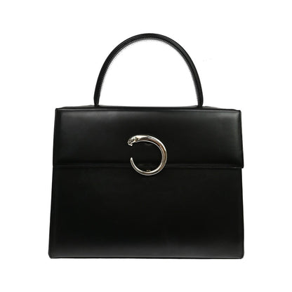 Cartier Panthère Leather, Black, Leather, Handbag