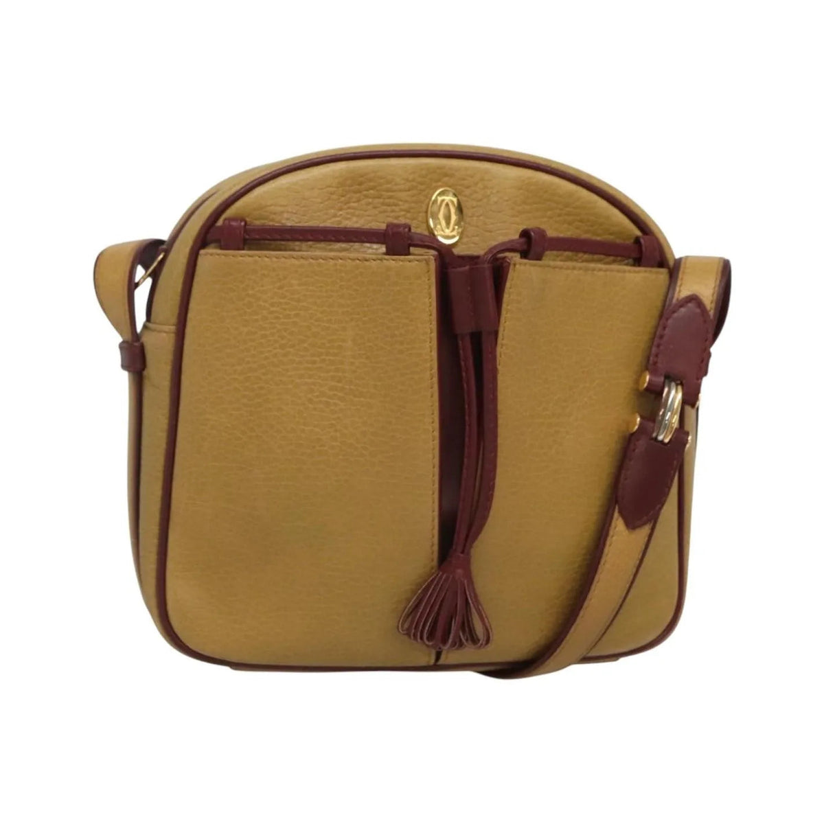 cartier Tasseled Must de Cartier Leather, Yellow, Leather, Shoulder Bag