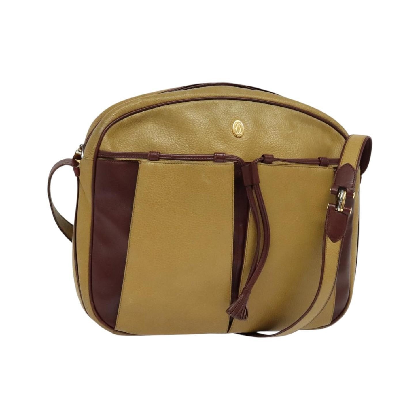 Cartier Tasseled Must de Cartier Leather, Yellow, Leather, Shoulder Bag