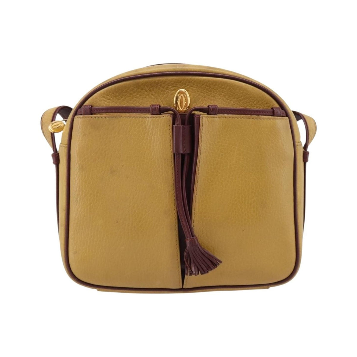 Cartier Tasseled Must de Cartier Leather, Beige, Leather, Shoulder Bag
