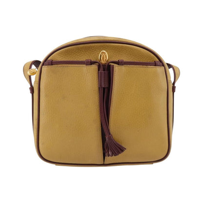 Cartier Tasseled Must de Cartier Leather, Beige, Leather, Shoulder Bag