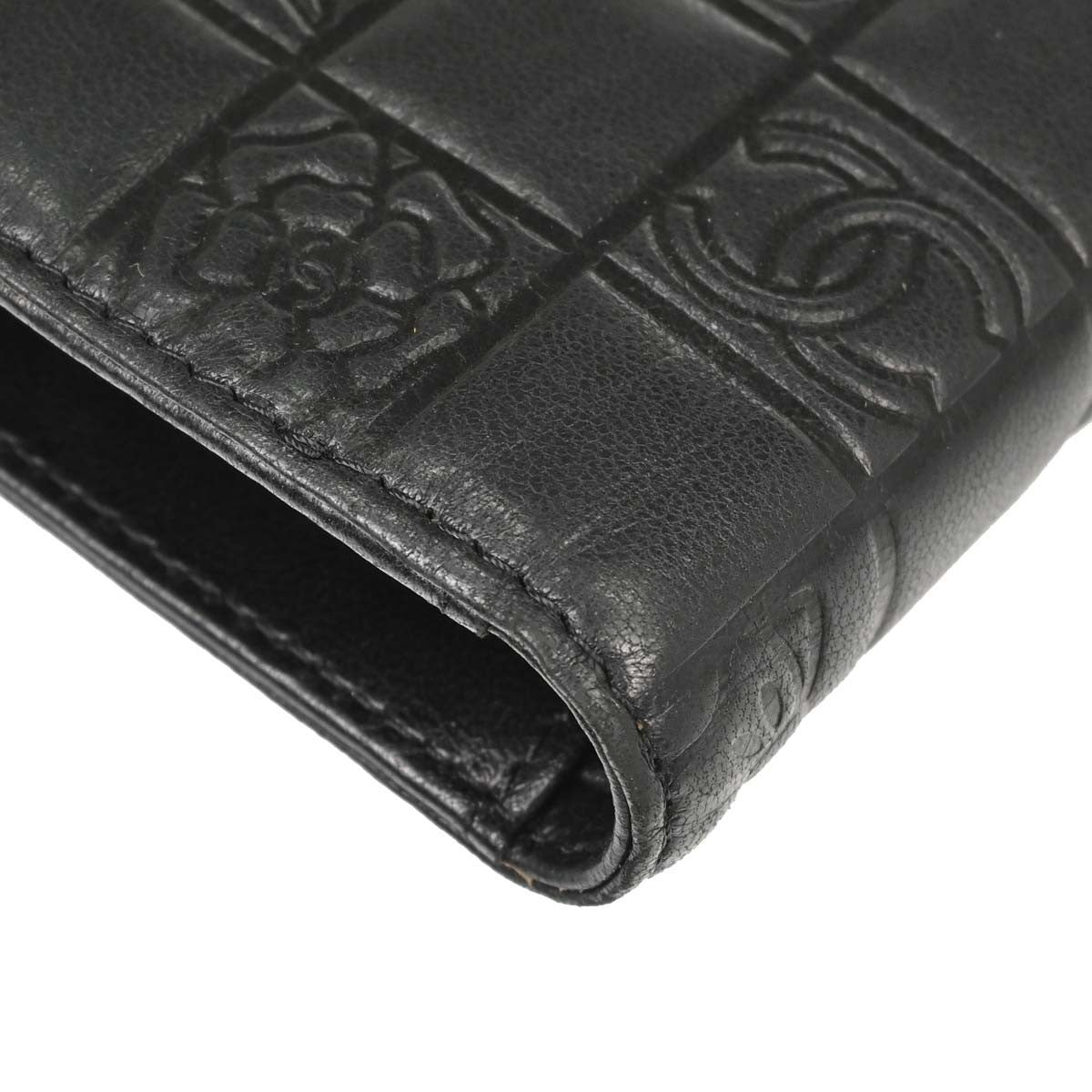 Chanel Lucky Symbols French Embossed Quilted Leather, Black, Leather, Wallet