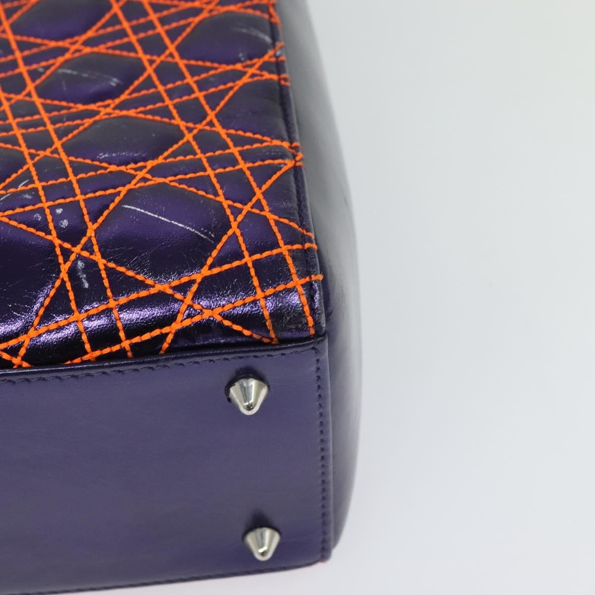 Christian Dior Lady Dior, Purple, Leather, Handbag