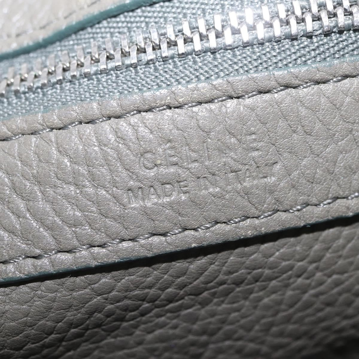 Celine Phantom Cabas Leather, Gray, Leather, Tote Bag