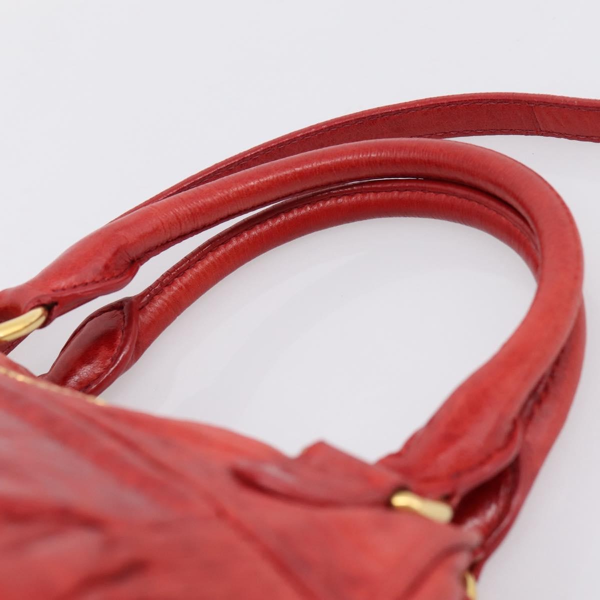 Miu Miu Coffer Convertible Satchel Matelasse Leather, Red, Leather, Handbag